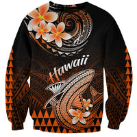 Hawaii Sweatshirt Polynesian Shark with Kakau Orange Version LT01 Unisex Orange - Polynesian Pride