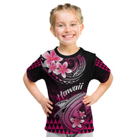 Hawaii Kid T Shirt Polynesian Shark with Kakau Pink Version LT01 Pink - Polynesian Pride