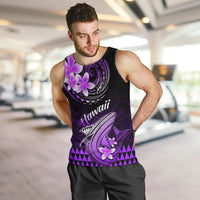 Hawaii Men Tank Top Polynesian Shark with Kakau Purple Version LT01 - Polynesian Pride