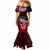 Hawaii Mermaid Dress Polynesian Shark with Kakau Red Version LT01 - Polynesian Pride