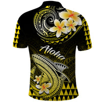 Hawaii Polo Shirt Polynesian Shark with Kakau Yellow Version LT01 - Polynesian Pride