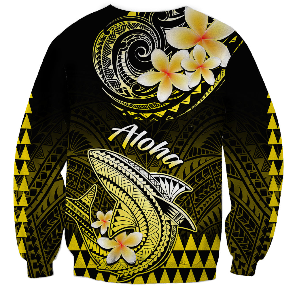 Hawaii Sweatshirt Polynesian Shark with Kakau Yellow Version LT01 - Polynesian Pride