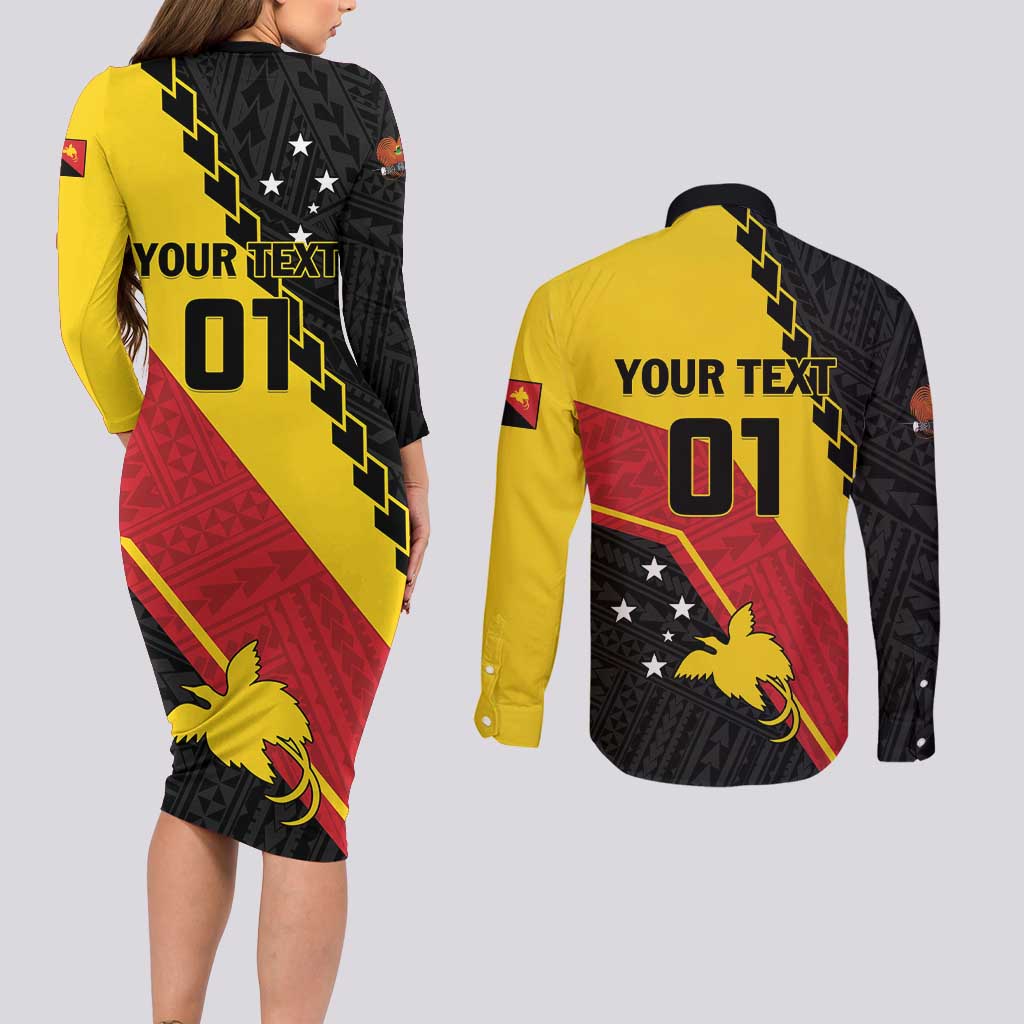 Custom PNG Couples Matching Long Sleeve Bodycon Dress and Long Sleeve Button Shirt The Kumuls Are On A Roll