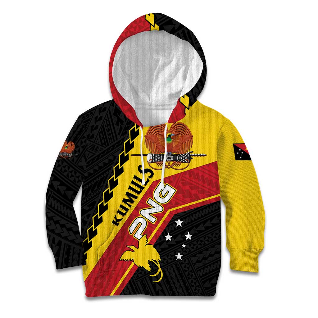 Custom PNG Kid Hoodie The Kumuls Are On A Roll LT01 Hoodie Black - Polynesian Pride