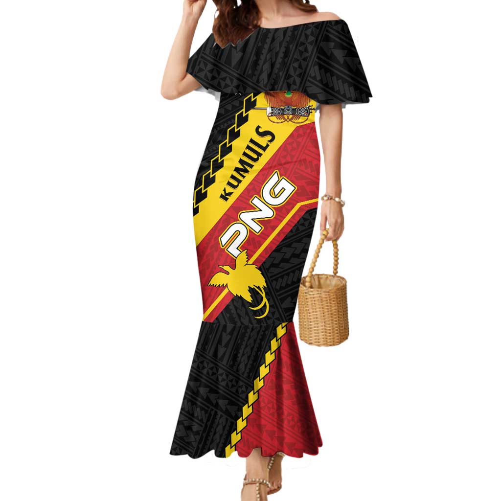 Custom PNG Mermaid Dress The Kumuls Are On A Roll LT01 Women Black - Polynesian Pride