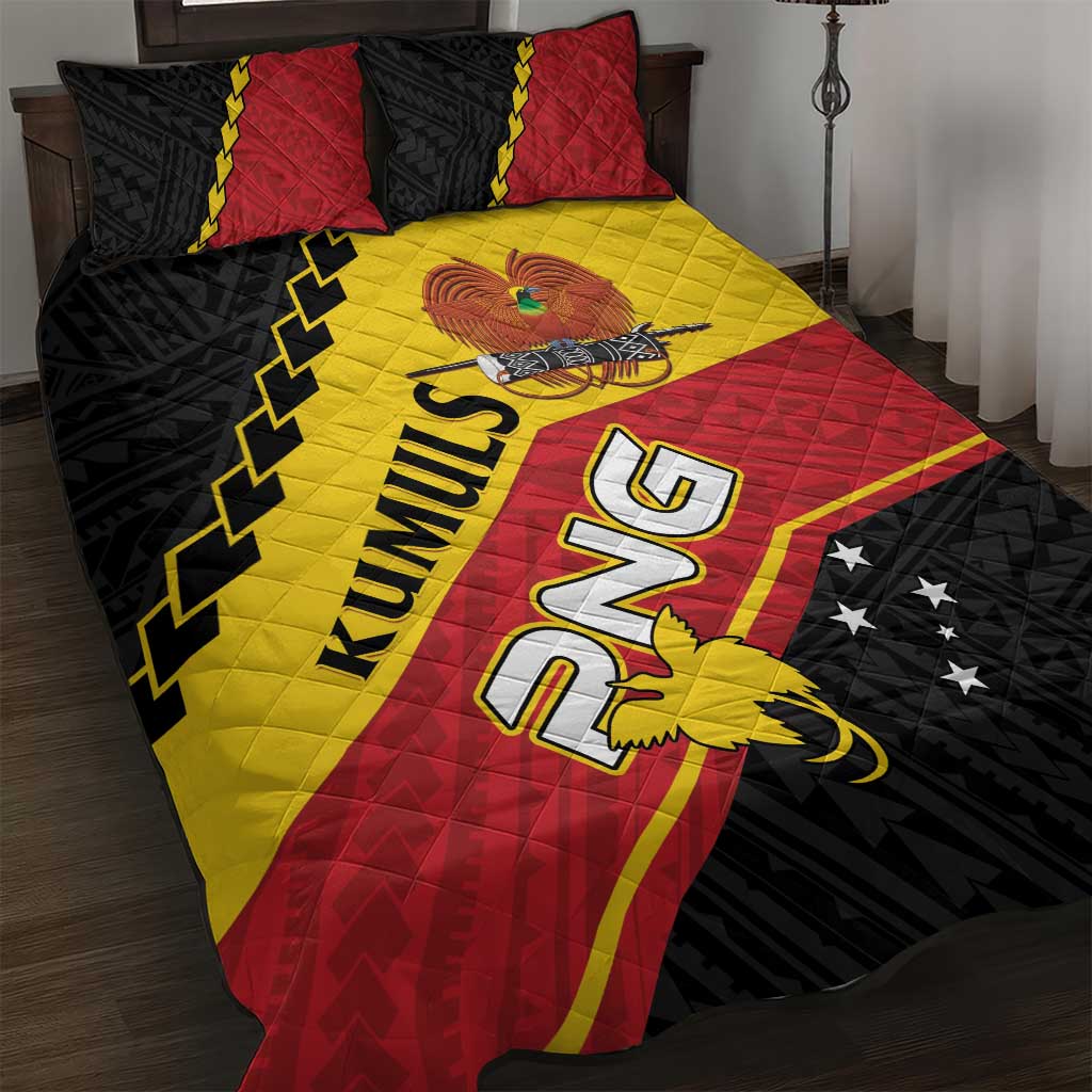 PNG Quilt Bed Set The Kumuls Are On A Roll LT01 Black - Polynesian Pride