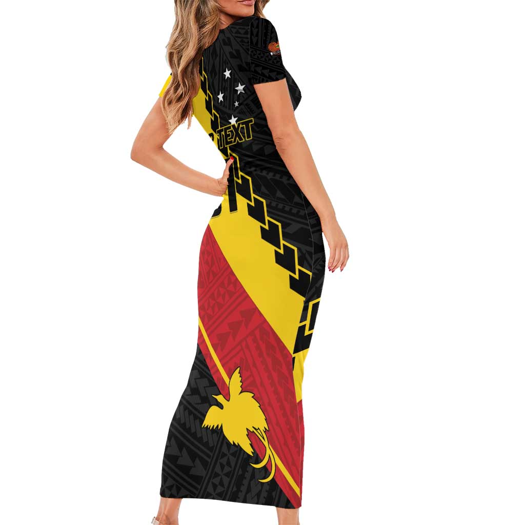 Custom PNG Short Sleeve Bodycon Dress The Kumuls Are On A Roll LT01 - Polynesian Pride