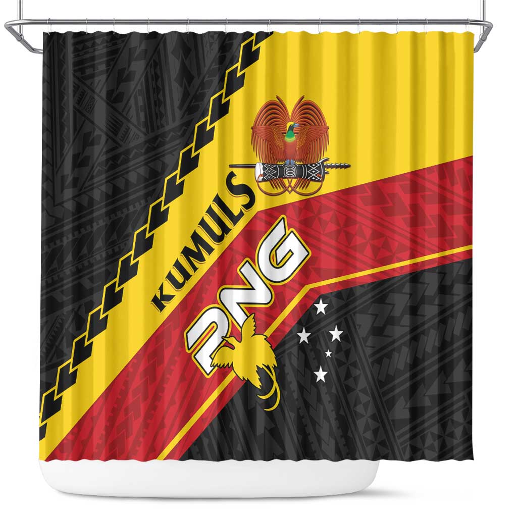 PNG Shower Curtain The Kumuls Are On A Roll LT01 Black - Polynesian Pride