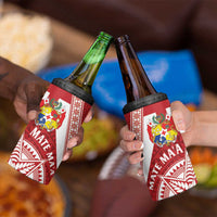 Tonga Rugby Mate Maa 4 in 1 Can Cooler Tumbler Ngatu Pattern
