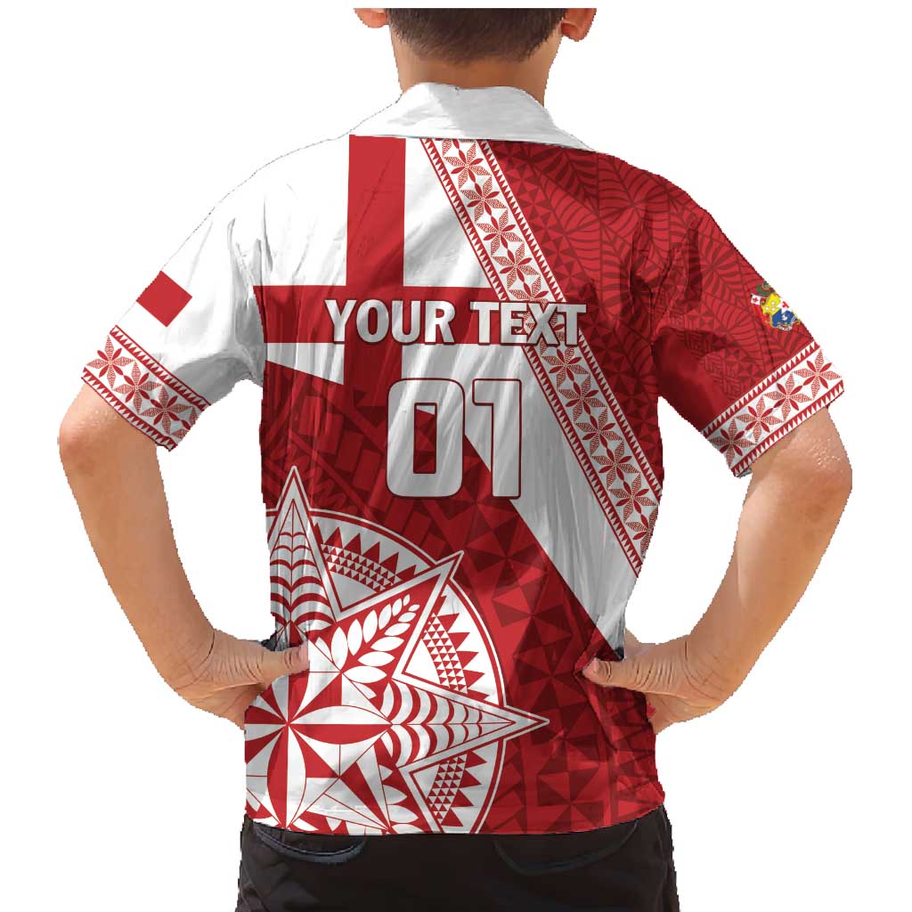 Custom Tonga Rugby Mate Maa Family Matching Mermaid Dress and Hawaiian Shirt Ngatu Pattern LT01 - Polynesian Pride
