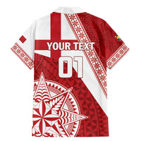 Custom Tonga Rugby Mate Maa Family Matching Mermaid Dress and Hawaiian Shirt Ngatu Pattern LT01 - Polynesian Pride