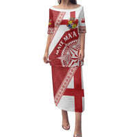 Custom Tonga Rugby Mate Maa Family Matching Puletasi and Hawaiian Shirt Ngatu Pattern