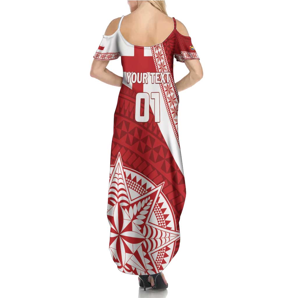 Custom Tonga Rugby Mate Maa Family Matching Summer Maxi Dress and Hawaiian Shirt Ngatu Pattern LT01 - Polynesian Pride