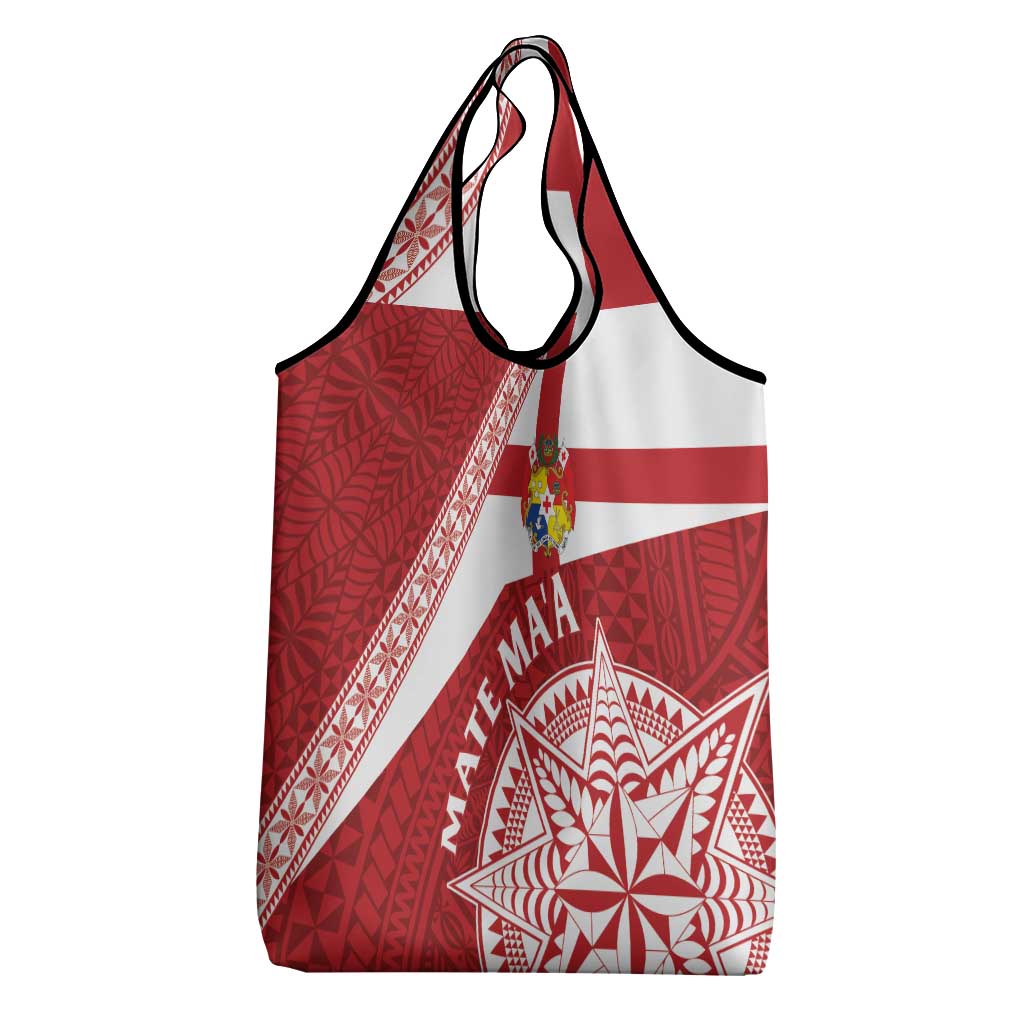 Tonga Rugby Mate Maa Grocery Bag Ngatu Pattern