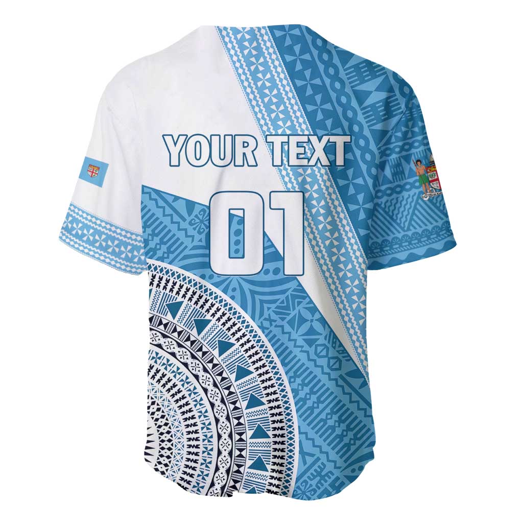 Custom Fiji Rugby Bati Baseball Jersey Tapa Pattern LT01 - Polynesian Pride