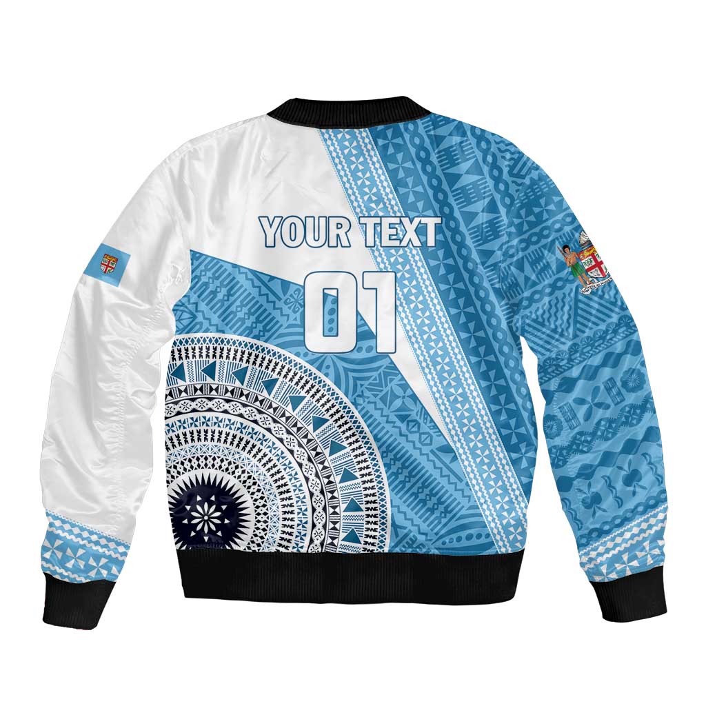 Custom Fiji Rugby Bati Bomber Jacket Tapa Pattern LT01 - Polynesian Pride