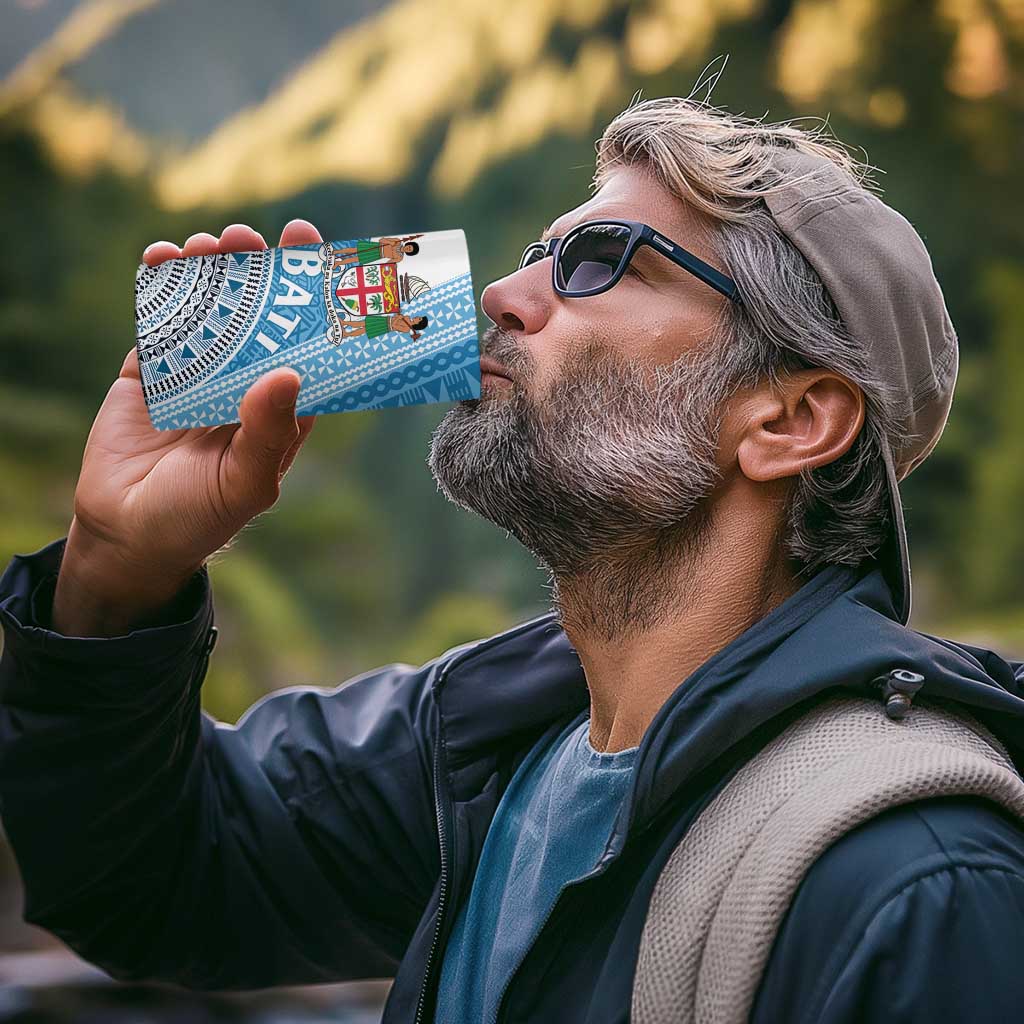 Fiji Rugby Bati 4 in 1 Can Cooler Tumbler Tapa Pattern