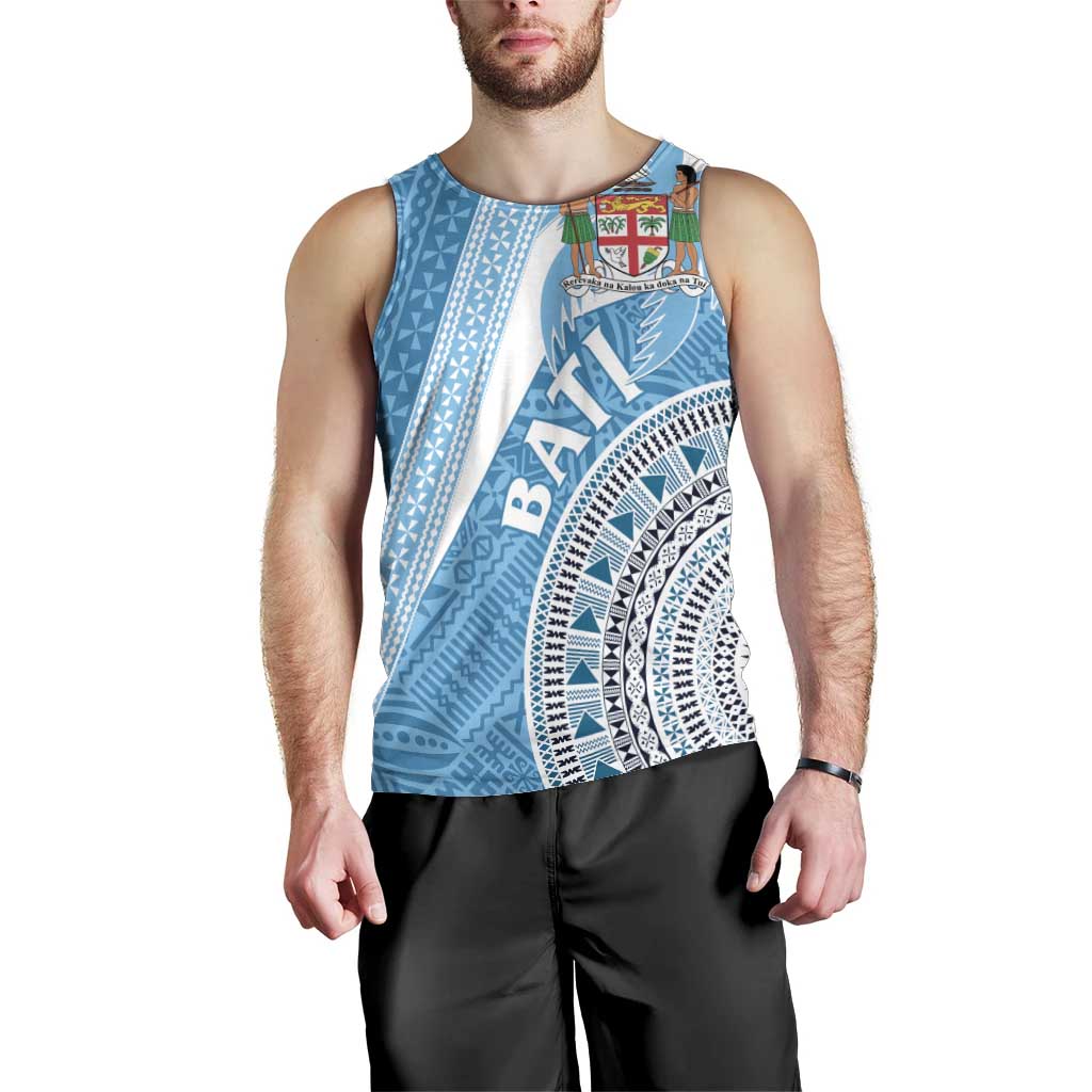Custom Fiji Rugby Bati Men Tank Top Tapa Pattern