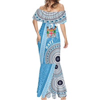Custom Fiji Rugby Bati Mermaid Dress Tapa Pattern LT01 - Polynesian Pride