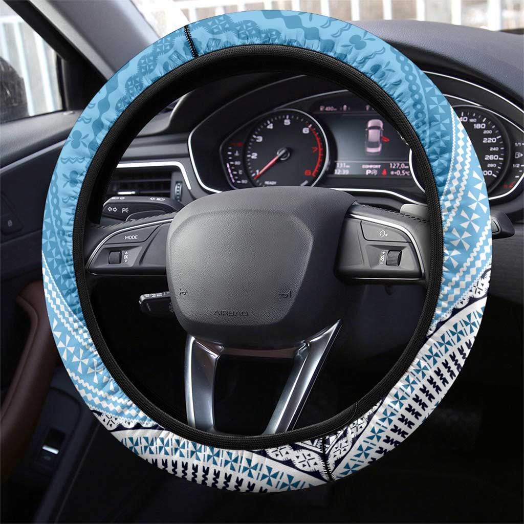 Fiji Rugby Bati Steering Wheel Cover Tapa Pattern LT01 - Polynesian Pride