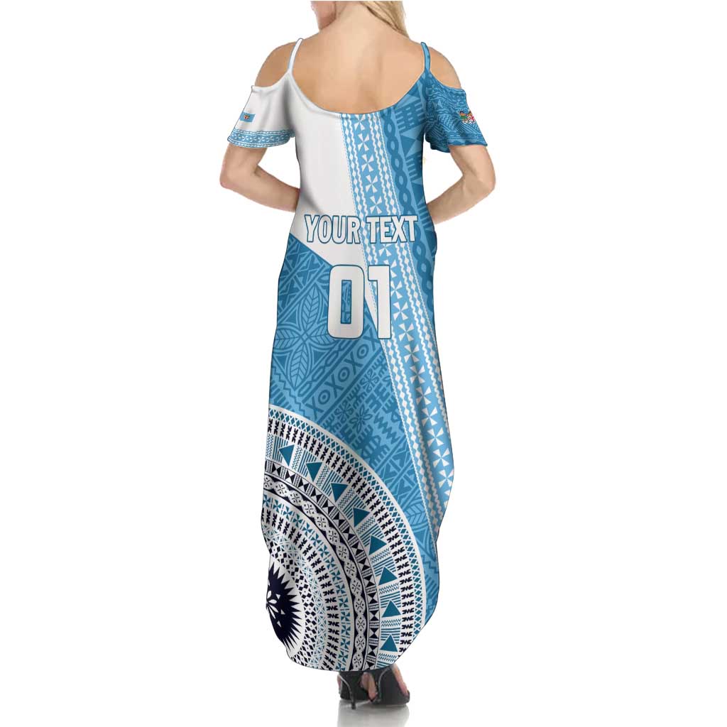 Custom Fiji Rugby Bati Summer Maxi Dress Tapa Pattern LT01 - Polynesian Pride