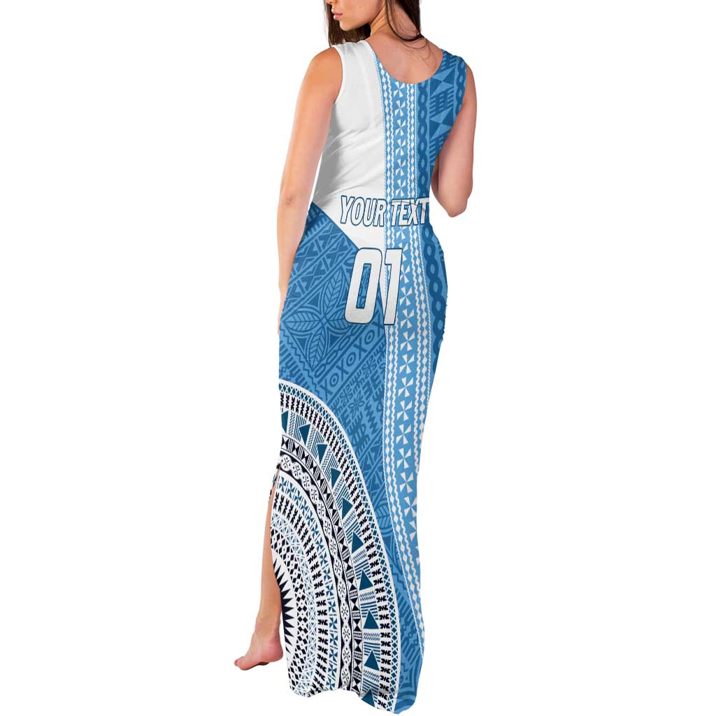 Custom Fiji Rugby Bati Tank Maxi Dress Tapa Pattern LT01 - Polynesian Pride