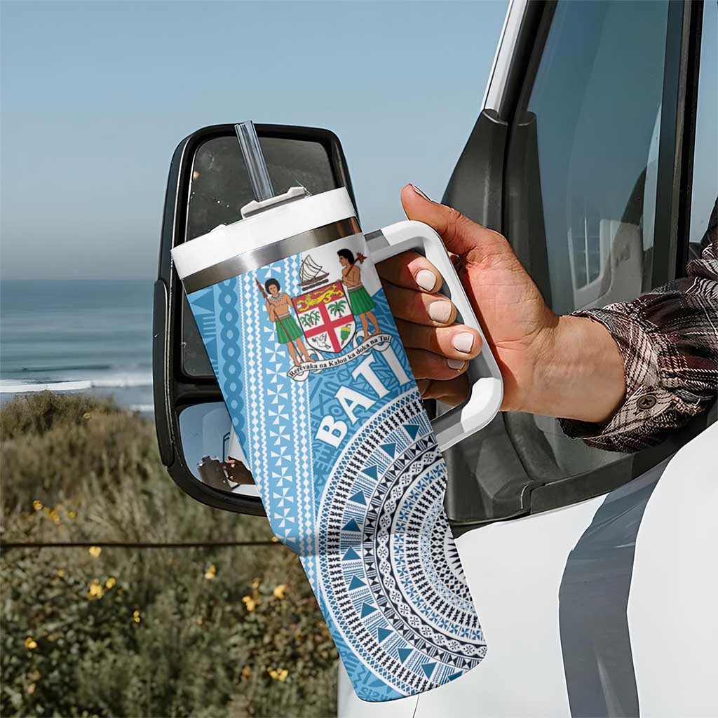 Fiji Rugby Bati Tumbler With Handle Tapa Pattern