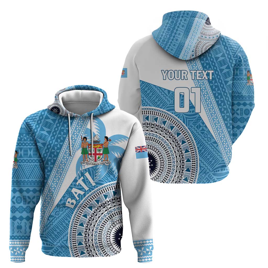 Custom Fiji Rugby Bati Zip Hoodie Tapa Pattern LT01 - Polynesian Pride