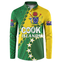 Custom Cook Islands Rugby Kukis Button Sweatshirt Circle Stars