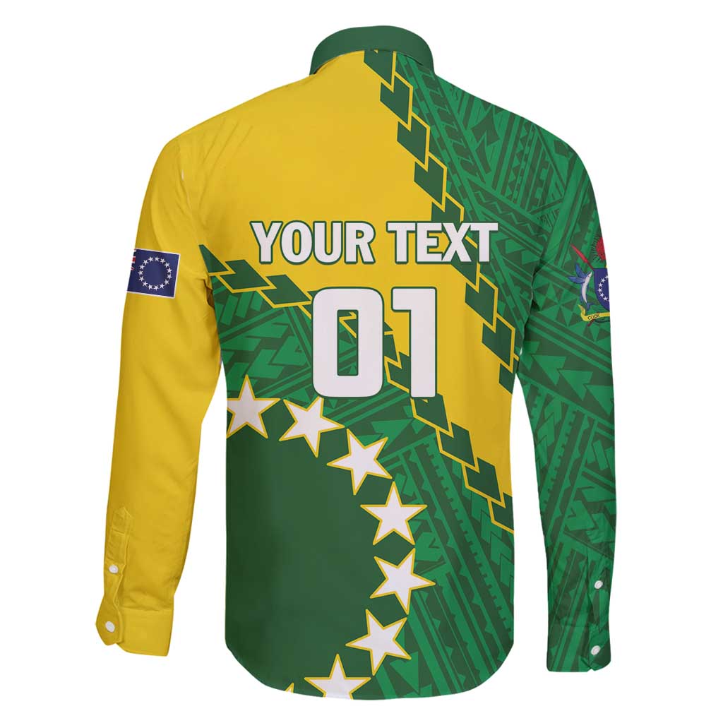 Custom Cook Islands Rugby Kukis Family Matching Puletasi and Hawaiian Shirt Circle Stars