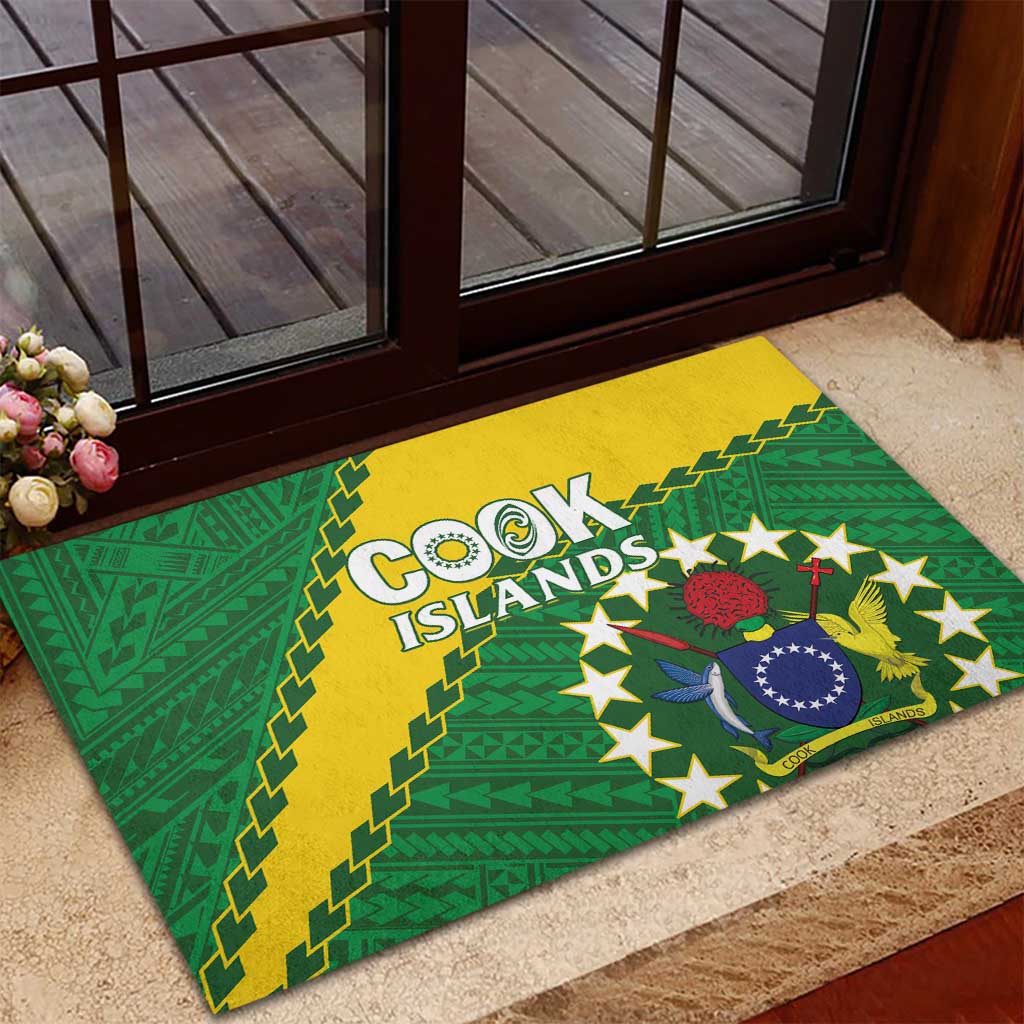Cook Islands Rugby Kukis Rubber Doormat Circle Stars