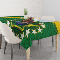 Cook Islands Rugby Kukis Tablecloth Circle Stars