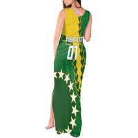 Custom Cook Islands Rugby Kukis Tank Maxi Dress Circle Stars