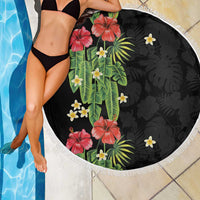 Hawaiian Hibiscus Plumeria Beach Blanket Tropical Leaves LT01 - Polynesian Pride