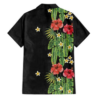 Hawaiian Hibiscus Plumeria Family Matching Puletasi and Hawaiian Shirt Tropical Leaves LT01 - Polynesian Pride