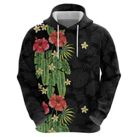 Hawaiian Hibiscus Plumeria Hoodie Tropical Leaves LT01 - Polynesian Pride