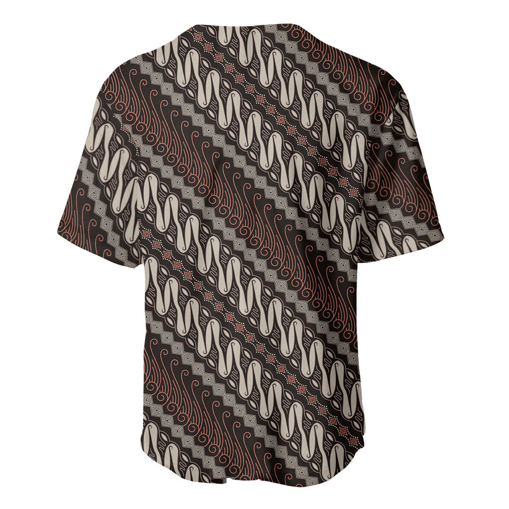 Yogyakarta Parang Batik Motifs Baseball Jersey Indonesian Traditional Pattern