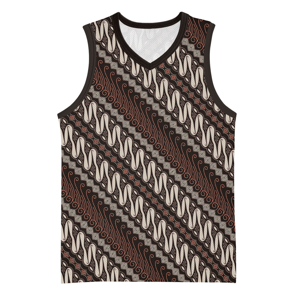 Yogyakarta Parang Batik Motifs Basketball Jersey Indonesian Traditional Pattern