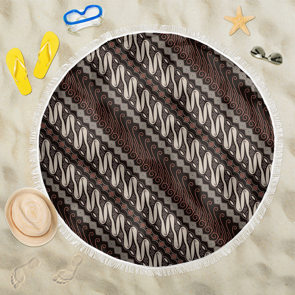 Yogyakarta Parang Batik Motifs Beach Blanket Indonesian Traditional Pattern