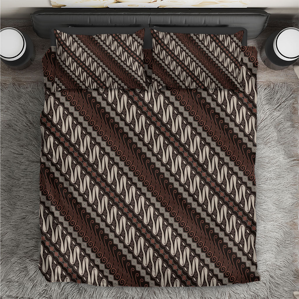 Yogyakarta Parang Batik Motifs Bedding Set Indonesian Traditional Pattern