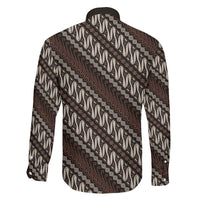 Yogyakarta Parang Batik Motifs Family Matching Long Sleeve Bodycon Dress and Hawaiian Shirt Indonesian Traditional Pattern