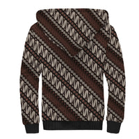 Yogyakarta Parang Batik Motifs Sherpa Hoodie Indonesian Traditional Pattern
