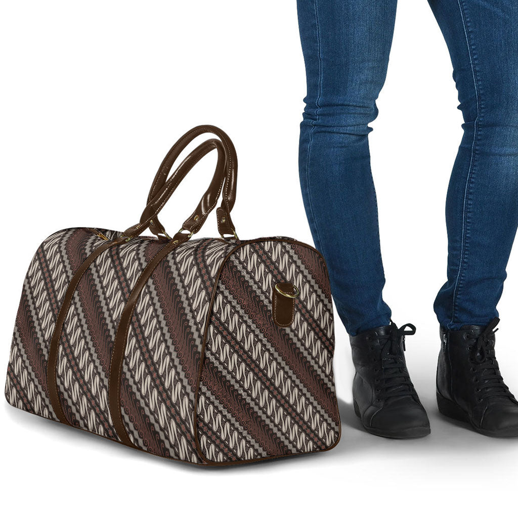Yogyakarta Parang Batik Motifs Travel Bag Indonesian Traditional Pattern