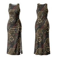 Batik Sekar Jagad Couples Matching Tank Maxi Dress and Hawaiian Shirt Indonesian Traditional Pattern LT01 - Polynesian Pride