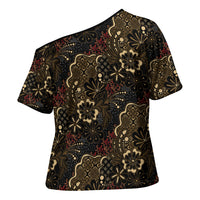 Batik Sekar Jagad Cross Shoulder Shirt Indonesian Traditional Pattern