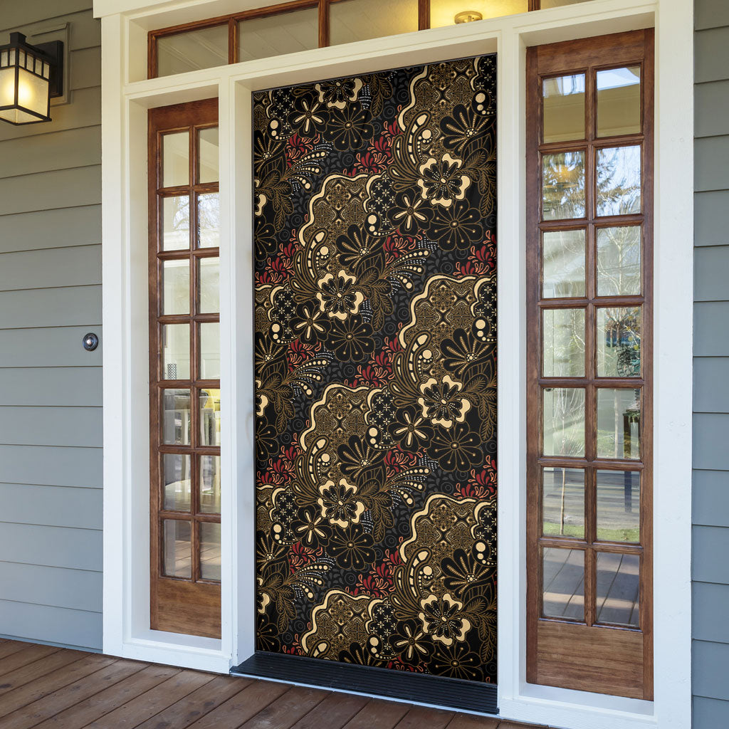 Batik Sekar Jagad Door Cover Indonesian Traditional Pattern