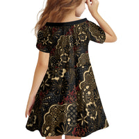 Batik Sekar Jagad Family Matching Mermaid Dress and Hawaiian Shirt Indonesian Traditional Pattern