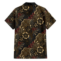 Batik Sekar Jagad Family Matching Off The Shoulder Long Sleeve Dress and Hawaiian Shirt Indonesian Traditional Pattern