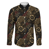 Batik Sekar Jagad Family Matching Off Shoulder Short Dress and Hawaiian Shirt Indonesian Traditional Pattern