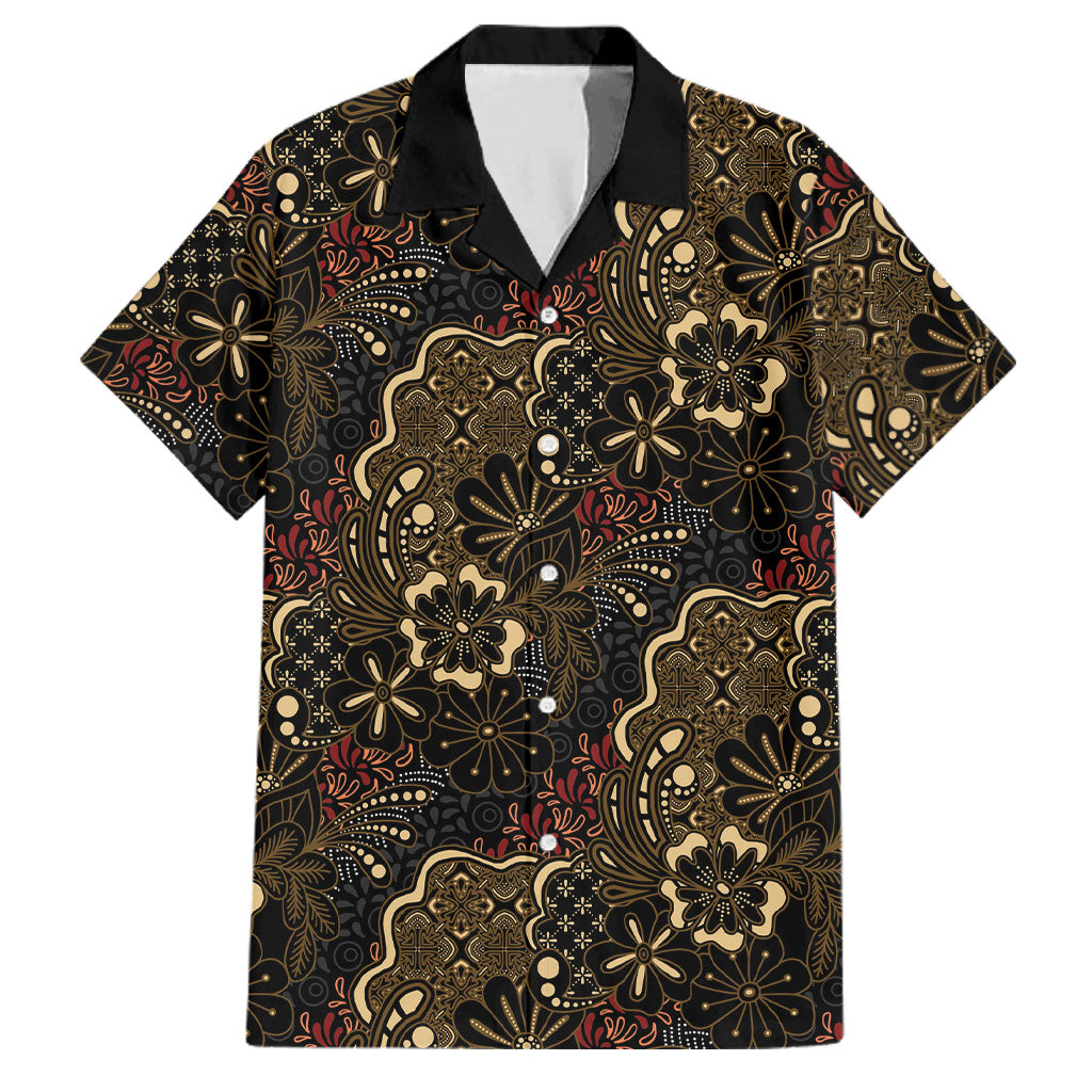 Batik Sekar Jagad Family Matching Tank Maxi Dress and Hawaiian Shirt Indonesian Traditional Pattern